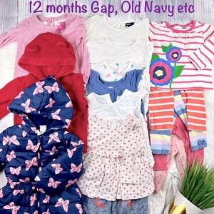Bundle of 12month Girl Clothes Fall Winter Bear Jacket Leggings Dress On…
